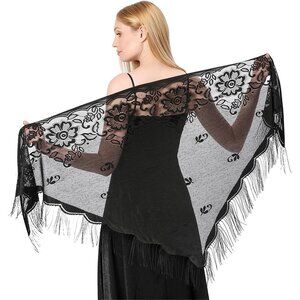 Triangle Lace Shawls and Wraps for Evening Dresses Scarfs